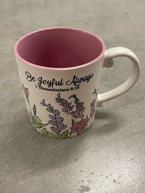 Spectrum Designz 21oz mug BE JOYFUL ALWAYS Thessalonians religious mug Brand new